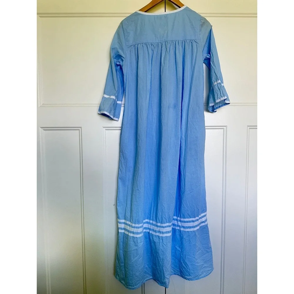 Eileen West Robe Womens S  Summer Breeze Cotton Button Front Long Pockets A Line